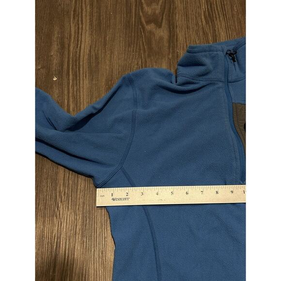 The North Face Fleece Pullover Quarter Zip Jacket Blue Outdoors Men's small - Picture 6 of 8